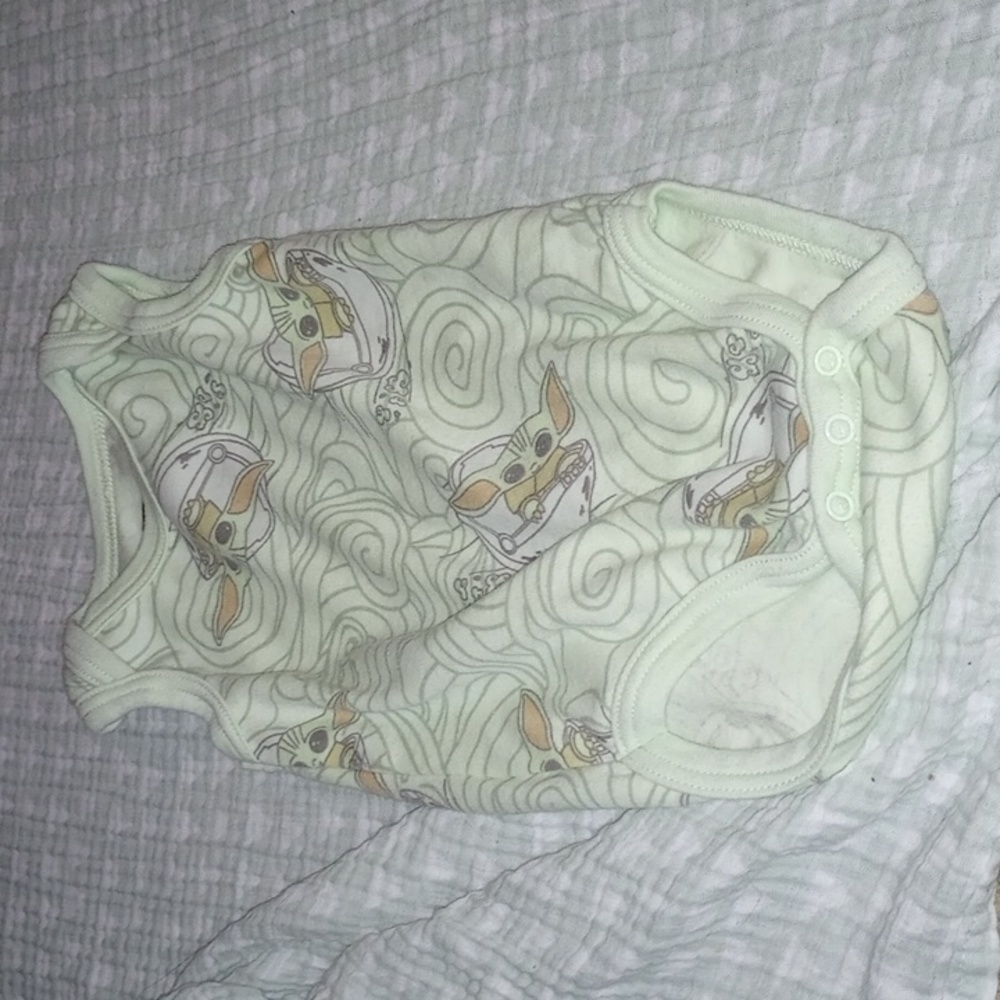 Baby Yoda stare warz tank top onsie
